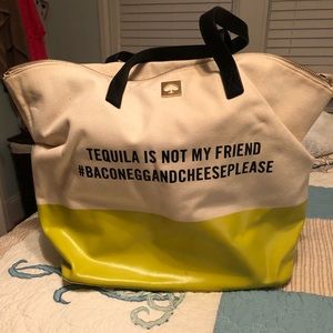 Kate Spade Tote Bag - lime green and canvas!